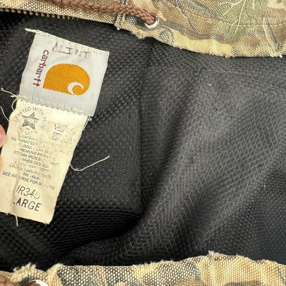 Rare Carhartt Vintage Mossy Oak Treestand Camo Zip Up Hooded Jacket - Picture 6 of 6